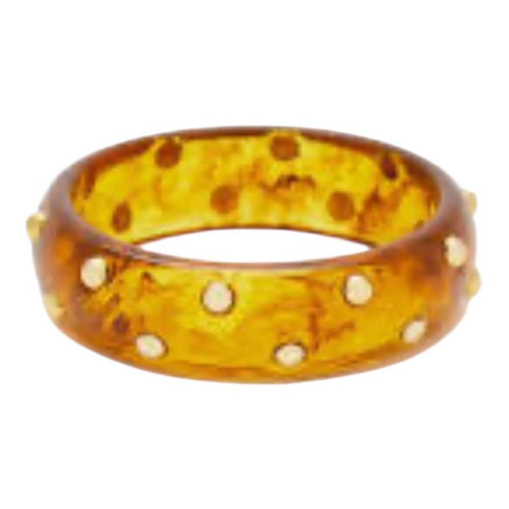 Forever 21 Studded Marble Gold Bangle Bracelet Timeless Elegance